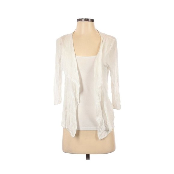 Simply Vera Vera Wang Sweaters - Simply Vera Vera Wang White Open Front Cardigan